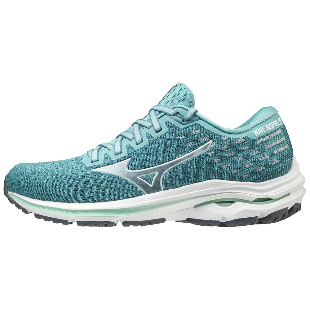 Scarpe Running Mizuno Wave Inspire 17 WAVEKNIT Donna - Verde Acqua/Bianche - 05423-LNYF